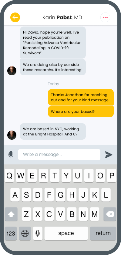 connect with medical peers